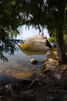 Mountain Lake in Slovakia Tatra - Strbske Pleso