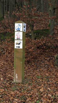 Animal hiking trail guide