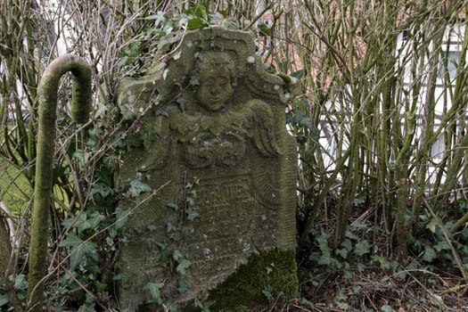 Old tombstones at the church in Kalletal-Talle