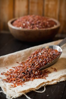brown rice (jasmine rice) healthy food of thailand