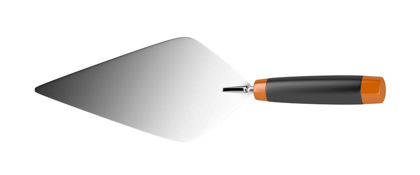 Trowel isolated on white background, top view