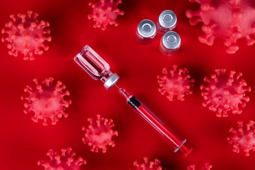Virus cells in infected, Pandemic medical health
