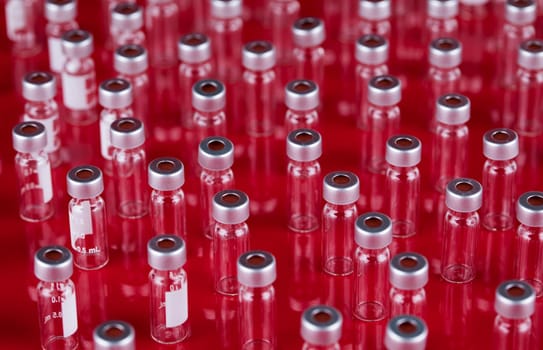 Bottles coronavirus vaccine, pandemic background