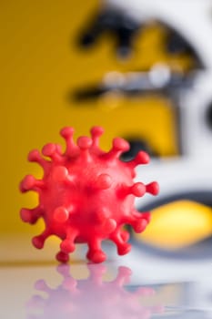 Virus close up, SARS, coronavirus pandemic background