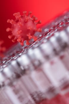 Ampoules with covid 19 vaccine