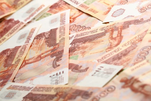 5000 rubles macro background