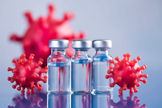 Ampoules with covid 19 vaccine