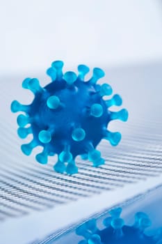 Virus cells, epidemic coronavirus background