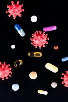 Virus close up, SARS, coronavirus pandemic background