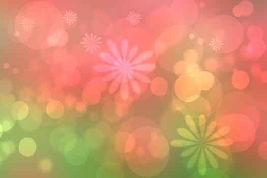 Abstract blurred vivid spring summer light delicate pastel pink green bokeh background texture with bright soft color cherry blossoms and flowers. Card concept. Beautiful backdrop illustration.