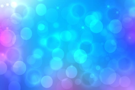 A festive abstract gradient orange pink blue background texture with glitter defocused sparkle bokeh circles and stars. Card concept for Valentine, Happy New Year, party invitation or other holidays.