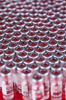 Ampoules with covid 19 vaccine