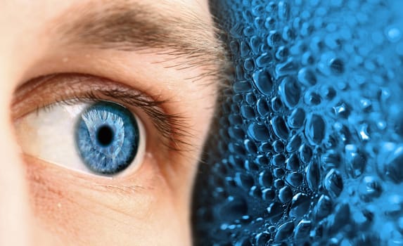 blue eye in the cold frost virtual cave