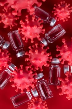 Virus cells in infected, Pandemic medical health