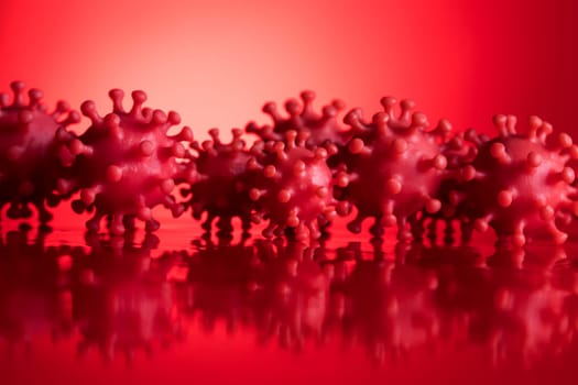 Virus cells, epidemic coronavirus background
