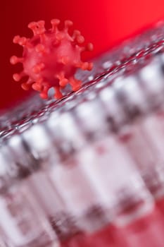 Ampoules with covid 19 vaccine