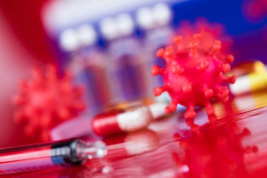 Pandemic medical health risk concept, corona virus