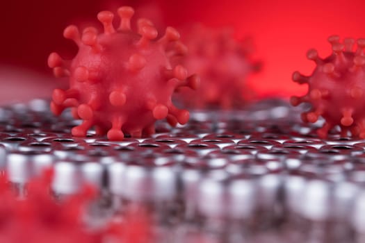 Virus cells in infected, Pandemic medical health