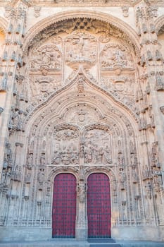 Photo detail of part of the Salamanca catedral in Spain.