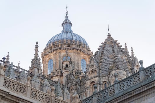 Photo detail of part of the Salamanca catedral in Spain.