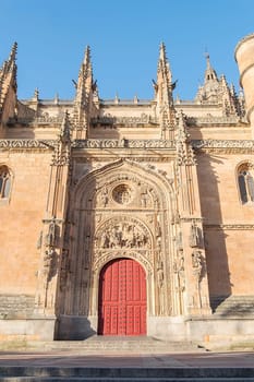 Photo detail of part of the Salamanca catedral in Spain.