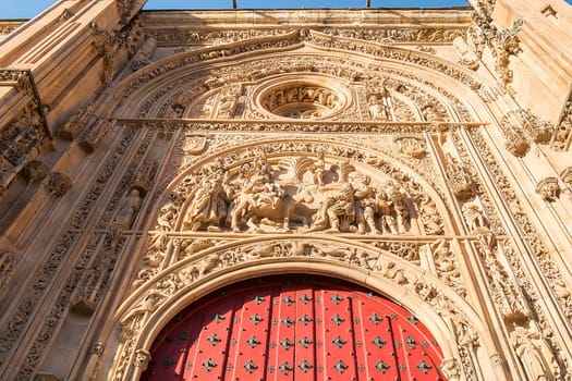 Photo detail of part of the Salamanca catedral in Spain.
