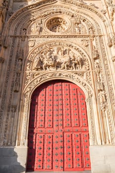 Photo detail of part of the Salamanca catedral in Spain.