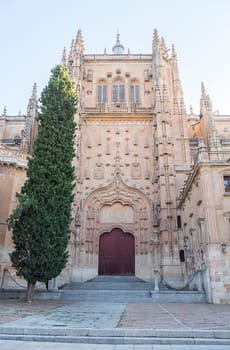 Photo detail of part of the Salamanca catedral in Spain.