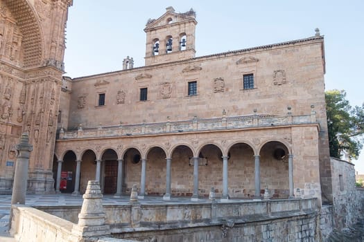 Exterior views facade of San Esteban Convent in Salamanca (Spain)