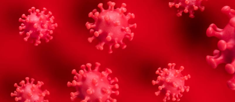Virus cells in infected, Pandemic medical health
