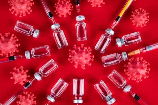 Virus cells in infected, Pandemic medical health