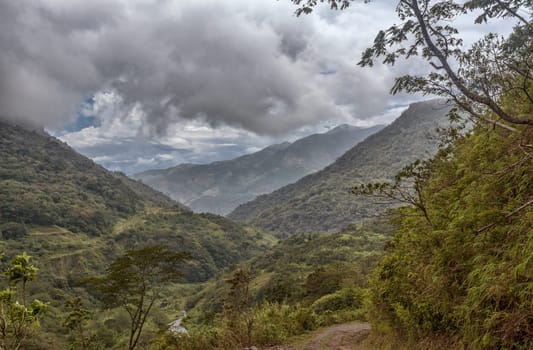 Green landscape in the Tabasara Mountains, Panama