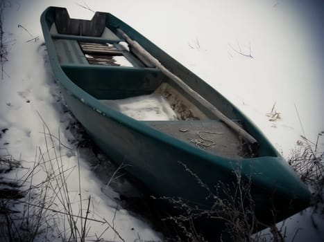 abandoned barge