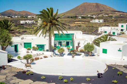 Mozaga, Lanzarote, Spain, March 2023: View on Casa Museo del Campesino, Cesar Manrique his work in recognition towards the efforts of the farmers of Lanzarote