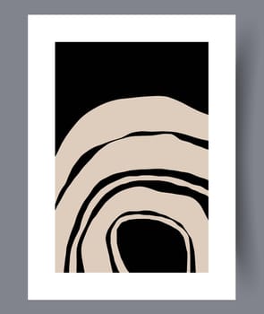 Abstract lines modern sketch wall art print. Printable minimal abstract lines poster. Contemporary decorative background with sketch. Wall artwork for interior design.