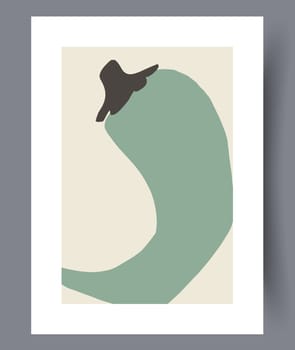 Abstract lines modern sketch wall art print. Printable minimal abstract lines poster. Contemporary decorative background with sketch. Wall artwork for interior design.