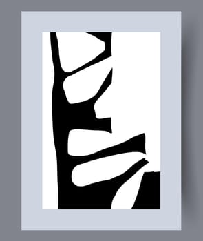 Abstract lines modern sketch wall art print. Printable minimal abstract lines poster. Contemporary decorative background with sketch. Wall artwork for interior design.