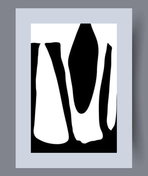 Abstract lines modern sketch wall art print. Printable minimal abstract lines poster. Contemporary decorative background with sketch. Wall artwork for interior design.