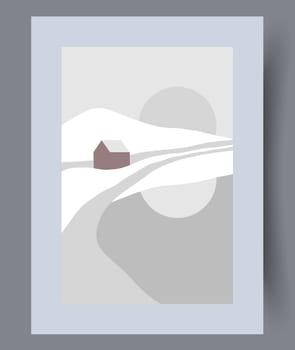 Abstract lines modern sketch wall art print. Printable minimal abstract lines poster. Contemporary decorative background with sketch. Wall artwork for interior design.