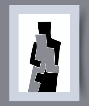 Abstract lines modern sketch wall art print. Printable minimal abstract lines poster. Contemporary decorative background with sketch. Wall artwork for interior design.