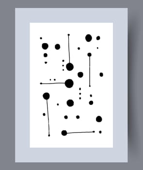 Abstract lines modern sketch wall art print. Printable minimal abstract lines poster. Contemporary decorative background with sketch. Wall artwork for interior design.