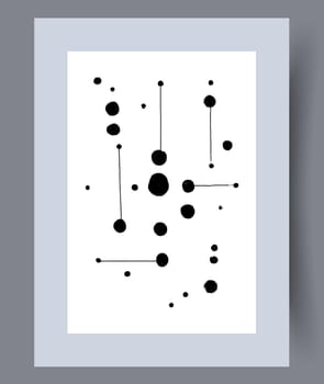 Abstract lines modern sketch wall art print. Printable minimal abstract lines poster. Contemporary decorative background with sketch. Wall artwork for interior design.