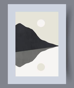 Abstract lines modern sketch wall art print. Printable minimal abstract lines poster. Contemporary decorative background with sketch. Wall artwork for interior design.