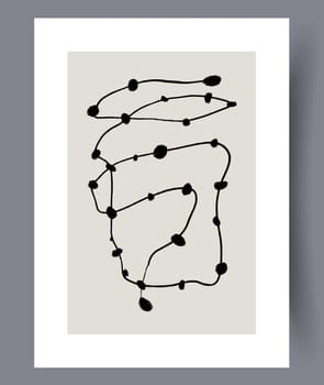 Abstract lines modern sketch wall art print. Printable minimal abstract lines poster. Contemporary decorative background with sketch. Wall artwork for interior design.