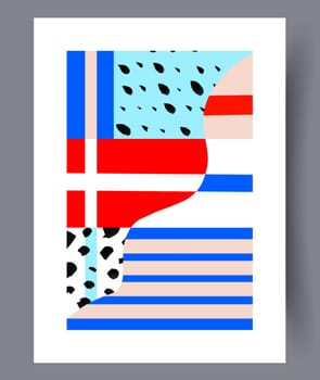Abstract lines modern sketch wall art print. Printable minimal abstract lines poster. Contemporary decorative background with sketch. Wall artwork for interior design.