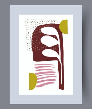 Abstract lines modern sketch wall art print. Printable minimal abstract lines poster. Contemporary decorative background with sketch. Wall artwork for interior design.