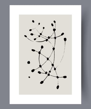 Abstract lines modern sketch wall art print. Printable minimal abstract lines poster. Contemporary decorative background with sketch. Wall artwork for interior design.