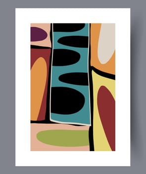Abstract lines modern sketch wall art print. Printable minimal abstract lines poster. Contemporary decorative background with sketch. Wall artwork for interior design.