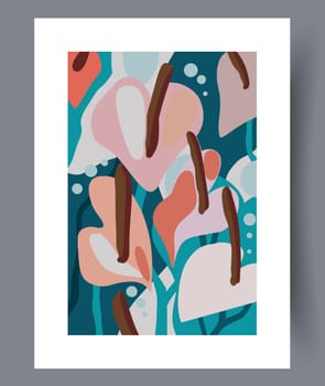 Abstract lines modern sketch wall art print. Printable minimal abstract lines poster. Contemporary decorative background with sketch. Wall artwork for interior design.