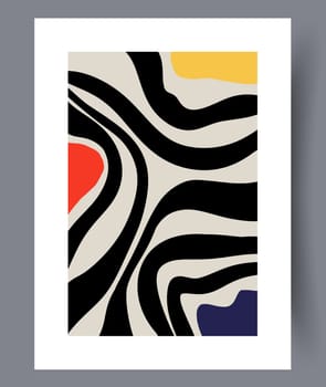 Abstract lines modern sketch wall art print. Printable minimal abstract lines poster. Contemporary decorative background with sketch. Wall artwork for interior design.